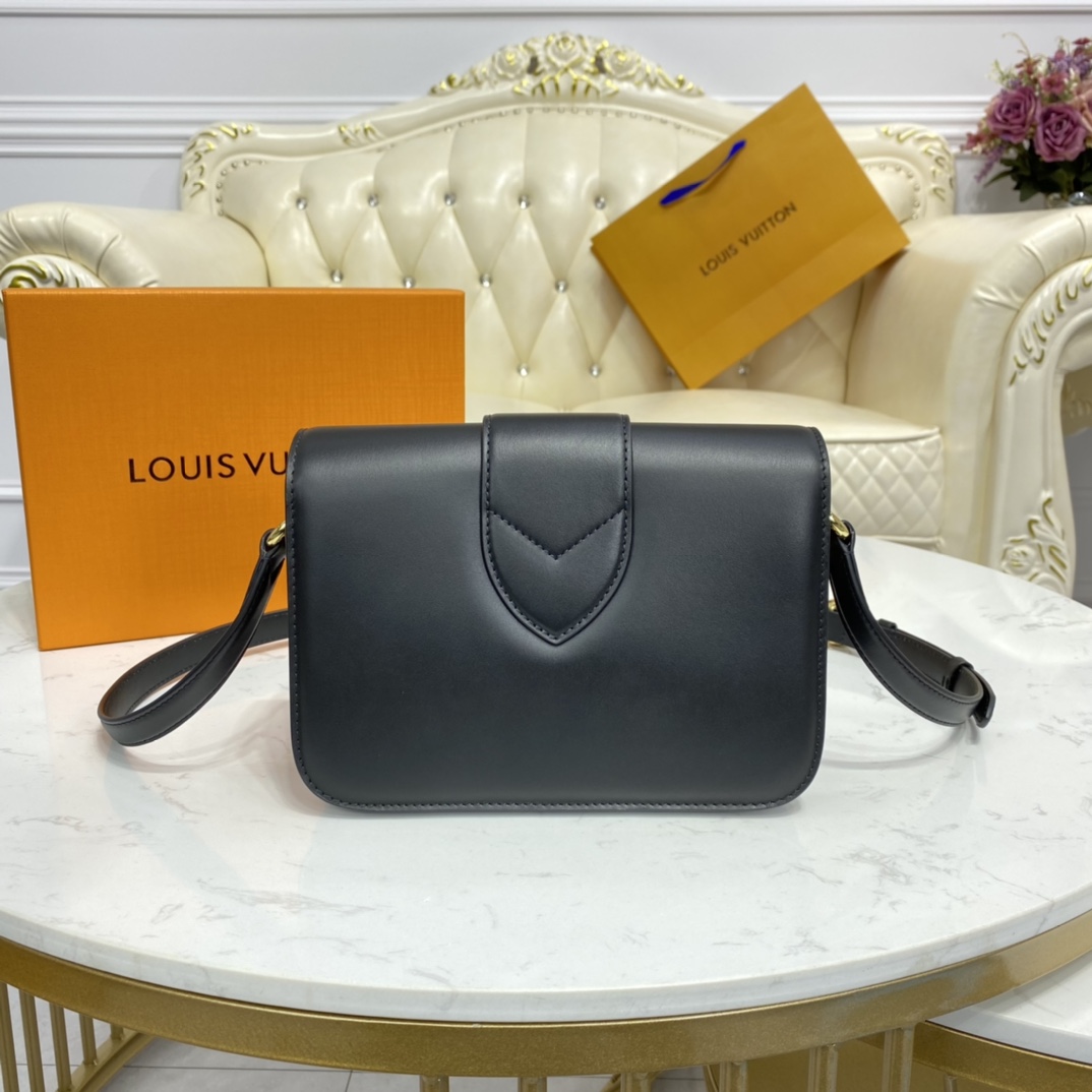 Louis Vuitton LV PONT 9 SOFT Smooth calfskin Shoudler Bag M55948 Black